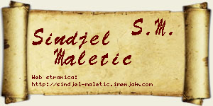 Sinđel Maletić vizit kartica